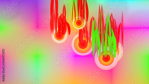 Distraction Free Wallpaper - Crazy Neons colors with Gradient Mesh background