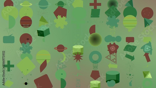 Distraction Free Wallpaper - Forest colors with Gradient Mesh background