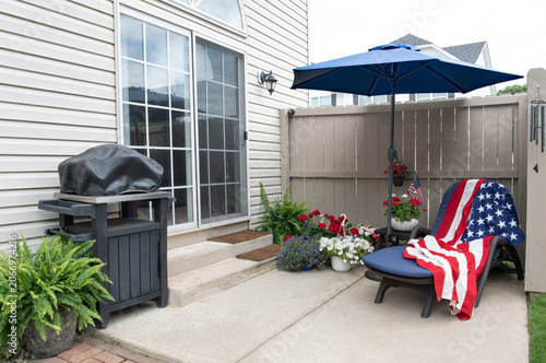 Patriotic Patio in Red, White and Blue