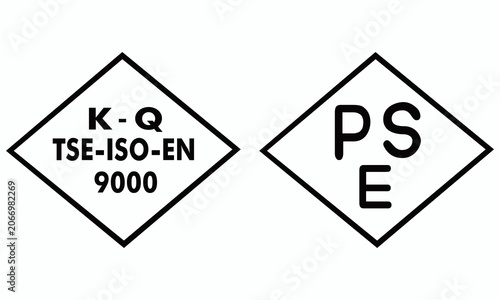 Принти на полотні TSE ISO PSE Certification Icons Set
