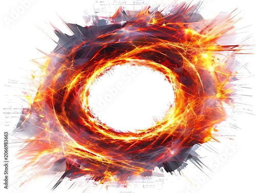 Vibrant abstract swirl of multicolored paint strokes.