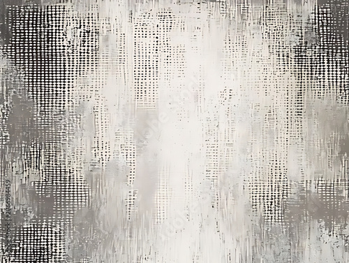 Abstract black and white geometric grid pattern.