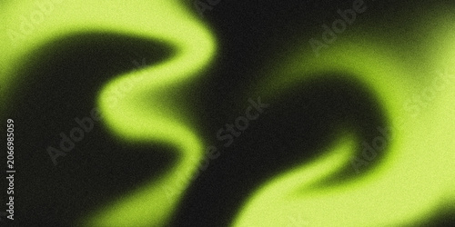 Acid green organic fluid shapes with heavy noise texture on black background for contemporary artistic branding.