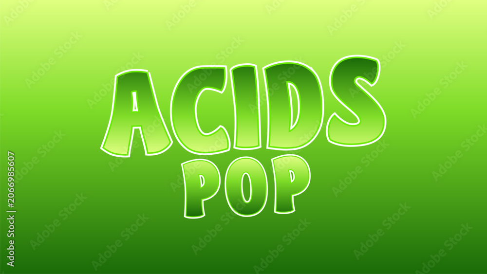 Naklejka premium Glossy Green Editable Text Effect in Cartoon Style 