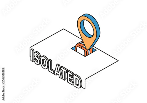 Isolated wooden sign with magnifying glass symbol.