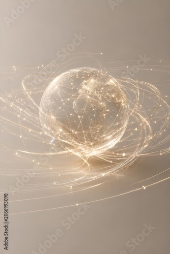 abstract golden globe