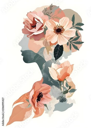 woman with flowers