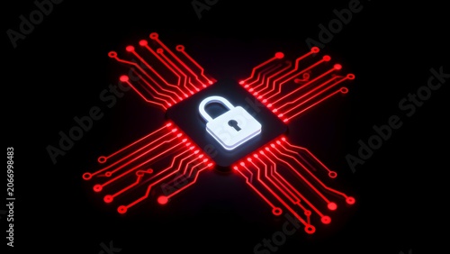 Cybersecurity circuit with lock