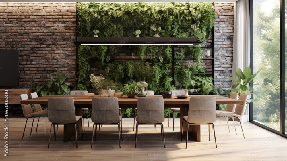 Fototapeta premium table and chairs in a garden