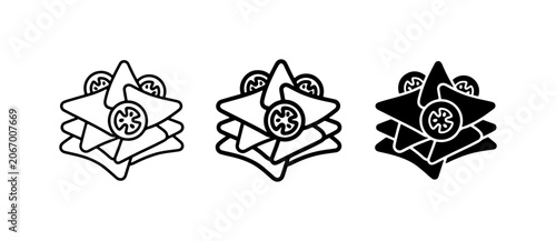 Sandwich Icons, Stacked Food Vector Graphics, Layered Meal Illustrations