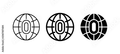 Globe Icons, Earth Symbols, World Map Graphics, Global Network & Internet Concepts