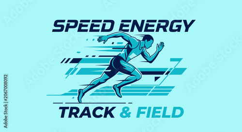 Speed Energy Track And Field Runner Motion Graphics Abstract Design