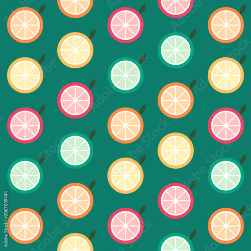 seamless pattern with citrus fruits