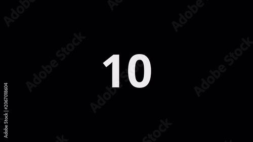 Animated Numeric Counter 0 to 20 on Transparent Background, Digital Number Motion Graphic, Dynamic Digit Overlay, 4K Alpha Channel