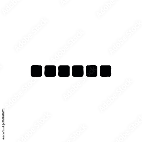 Classic six sided dice silhouette icon vector illustration.
