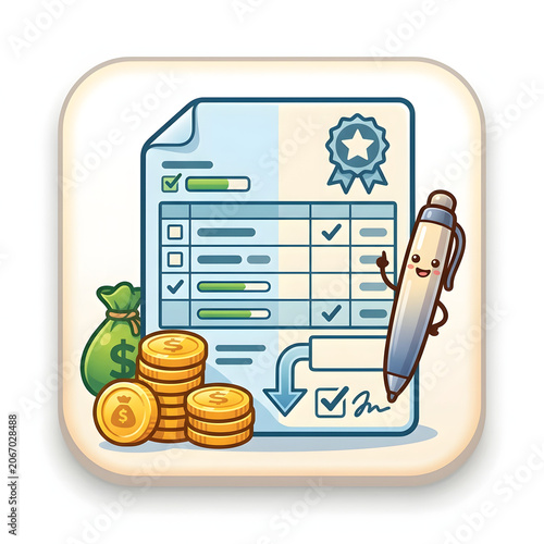 Businesswoman holding clipboard with checklist and coffee cup.