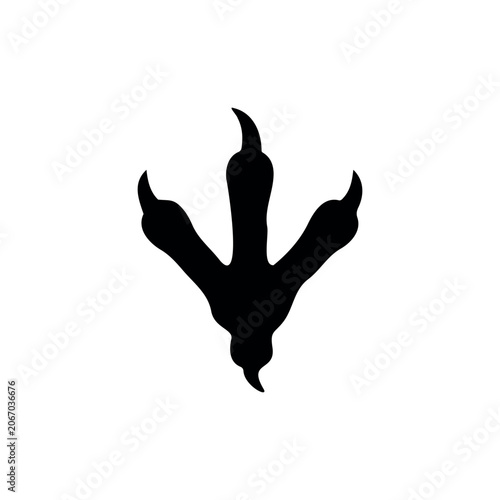 Eagle foot print silhouette icon vector illustration.
