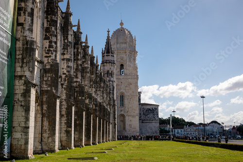 Views from the Jerónimos Monastery in the city of Lisbon, Portugal