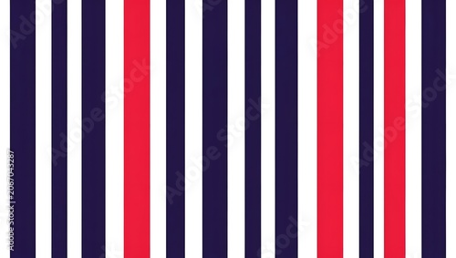 Classic Nautical Vertical Stripe Pattern – Modern Flat Illustration Background in Red White and Blue