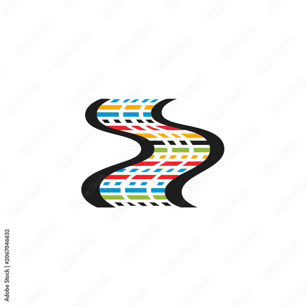 Obraz premium Colorful abstract graphic design element.