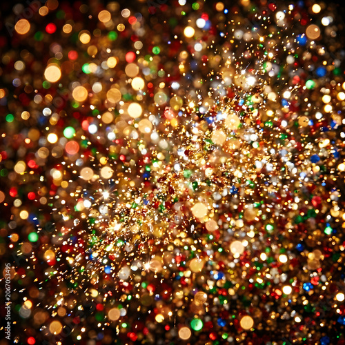 Colorful Burst Of Glowing Light Particles Explosion.