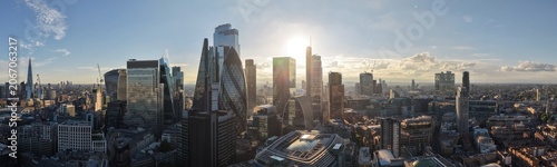 Canvastavla London City Skyline Panorama at Golden Hour