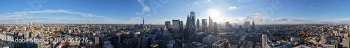 London's Iconic Skyscrapers and City Panorama on a Bright Day