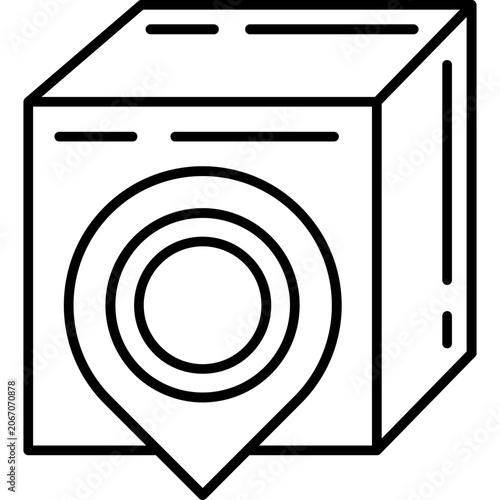 Drop Off Location Outline Icon