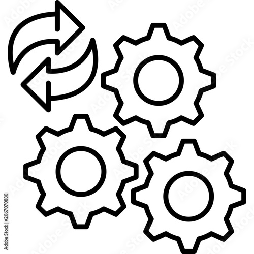 Future Recycle Tech Outline Icon