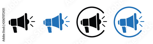 Vector Set of Megaphone Icon
