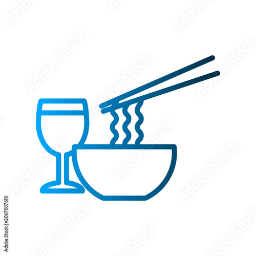 Noodle icon design template