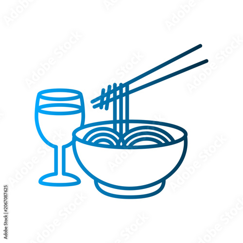 Noodle icon design template