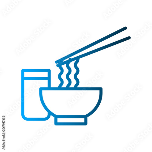 Noodle icon design template