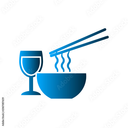 Noodle icon design template