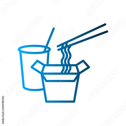 Noodle icon design template