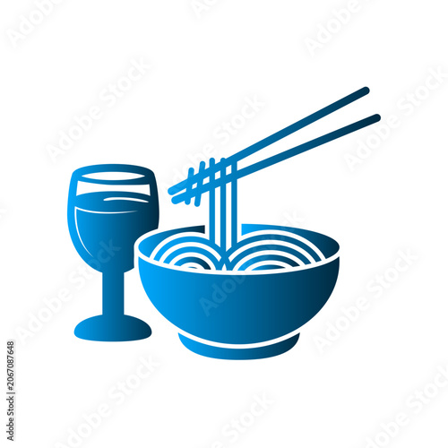 Noodle icon design template
