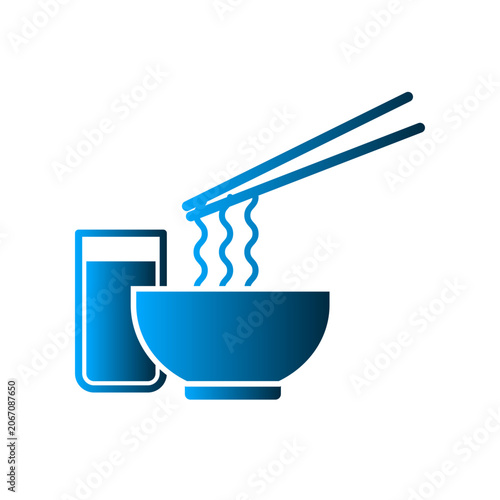 Noodle icon design template