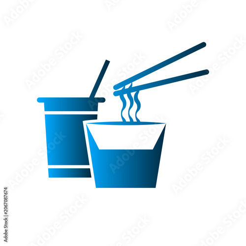 Noodle icon design template