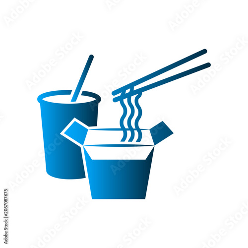 Noodle icon design template