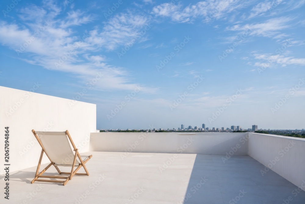 Fototapeta premium Minimalist luxury interior and scenic outdoor spaces design for modern lifestyle.