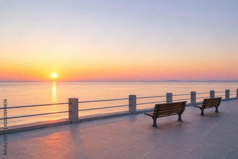Fototapeta premium Minimalist luxury interior and scenic outdoor spaces design for modern lifestyle.