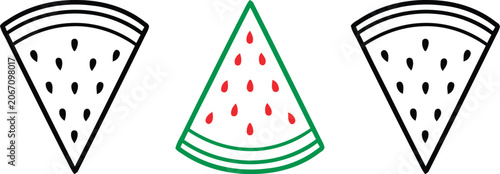 Fotografie Fresh watermelon slices for summer refreshment and healthy eating