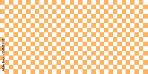 Checkered pattern tile background. White and Orange