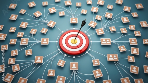 Targeting the Right Audience Concept with Bullseye and Connected People Network
