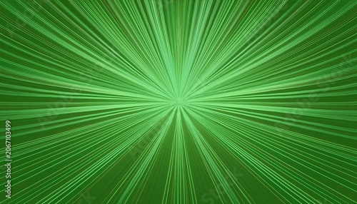 Green Background With Rays