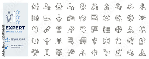 Schilderij op canvas Expert icons