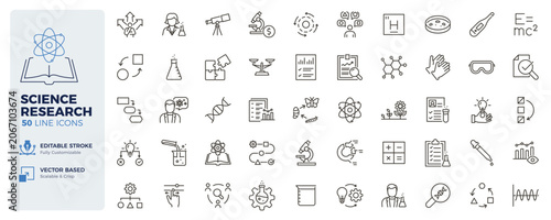 Foto Science research icons
