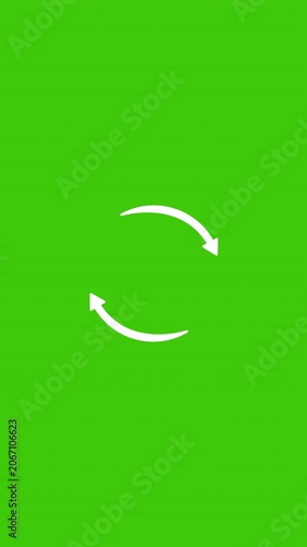 green screen reload symbol animation