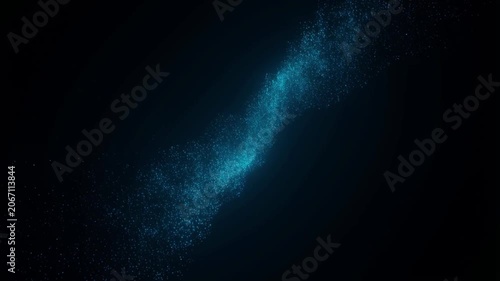 Abstract Glowing Particles: A mesmerizing abstract display of countless tiny blue particles swirling and glowing in a dark, cosmic void, creating a sense of ethereal energy and mystery.