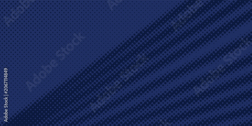 Abstract Dark Blue Halftone Dot Pattern Background with Dynamic Futuristic Diagonal Speed Lines Stripe Texture
